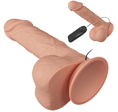 Dildo wibrujący penis z przyssawką 21,8cm